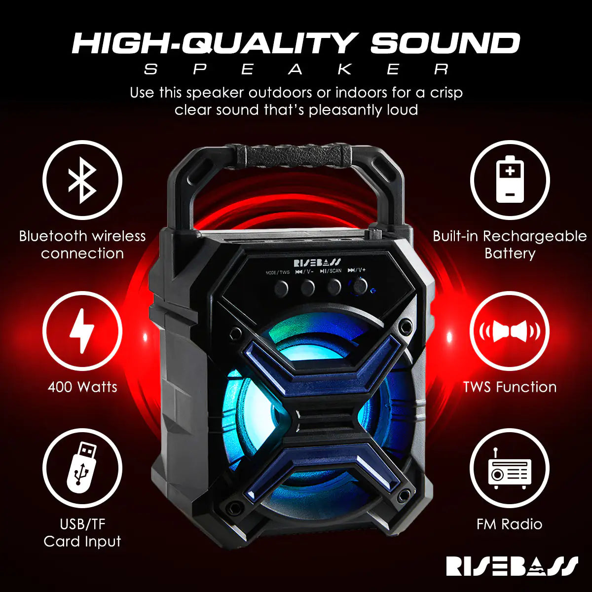 Portable Wireless Bluetooth Speaker - Spark Works