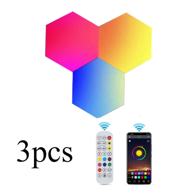 Hexagon LED Wall Light Set - Spark Works