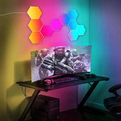Hexagon LED Wall Light Set - Spark Works